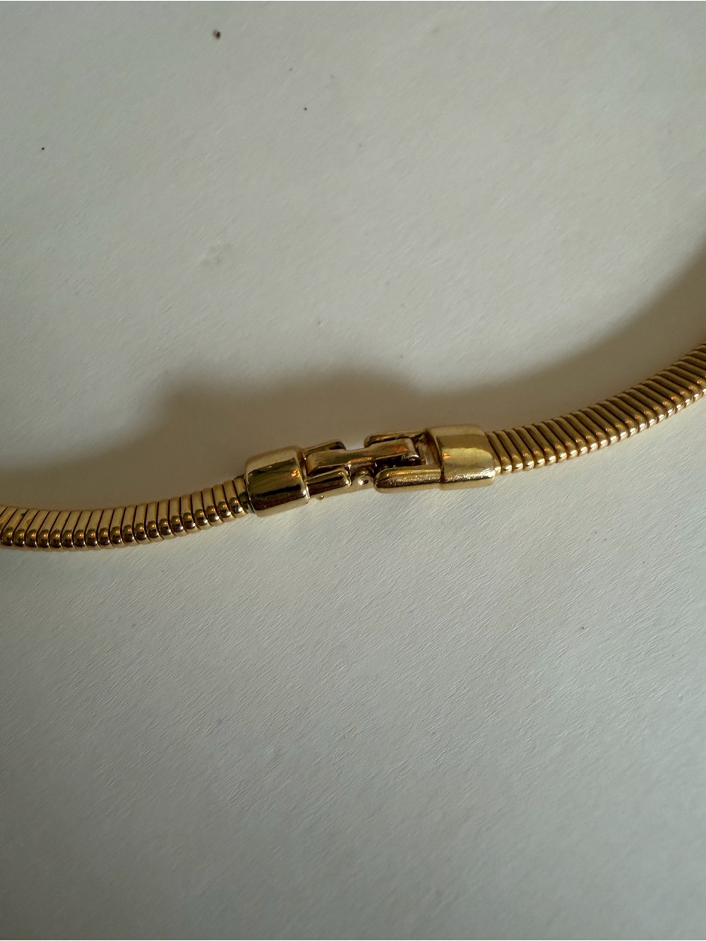 Vtg Gold Tone Snake Chain with Vintage Style Square Coin Pendant - Picture 4 of 4